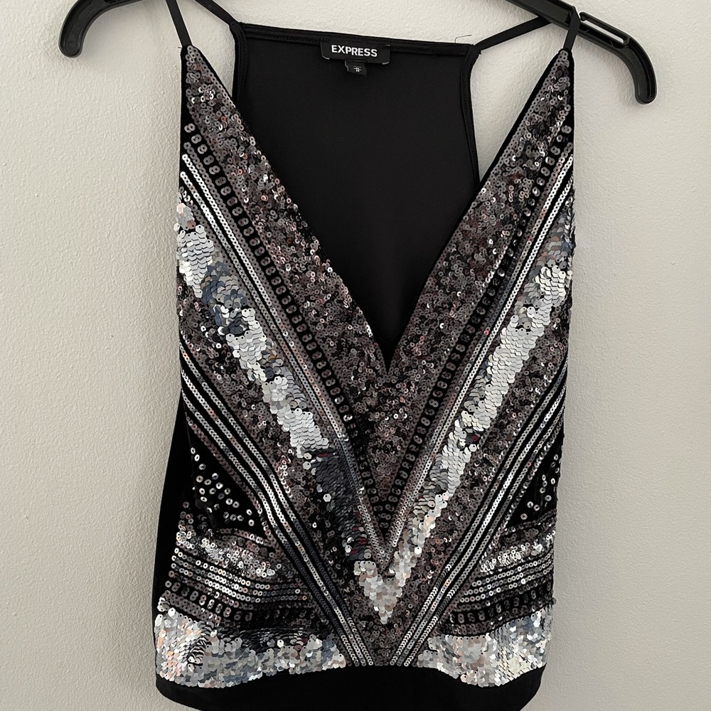 Express bodysuit sequins